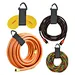 Durable nylon adjustable heavy lifting storage straps with hook and loop fastening, perfect for securing outdoor gear.